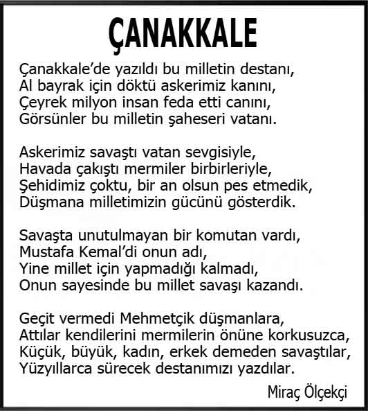 18 Mart Çanakkale Zaferi ile İlgili Şiir-30 Farklı Şiir