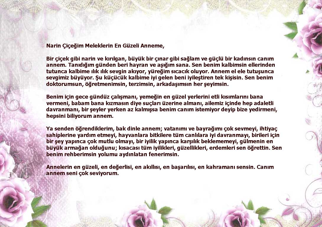 Anneye Mektup 15 Farkl rnek Anneler G n Mektubu Anneye Mektup 15 Farkl rnek Anneler G n Mektubu