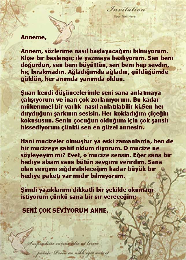 Anneye Mektup 15 Farkl rnek Anneler G n Mektubu Anneye Mektup 15 Farkl rnek Anneler G n Mektubu