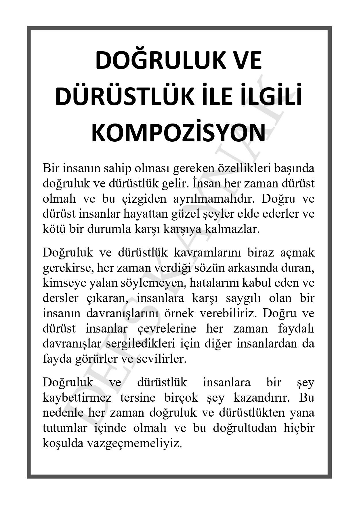 Doğruluk-Dürüstlük-ile-ilgili-kompozisyon
